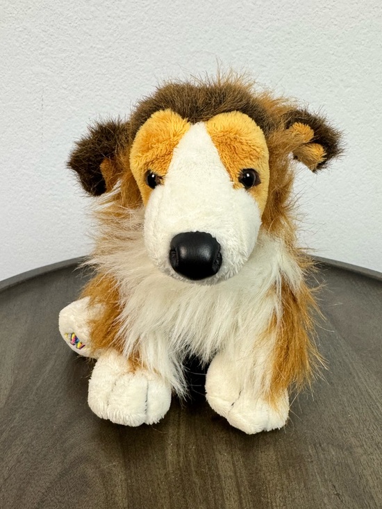 GANZ Other - Ganz Webkinz Collie Dog Plush Stuffed Animal Toy Shaggy HM149 No Code 8 inch